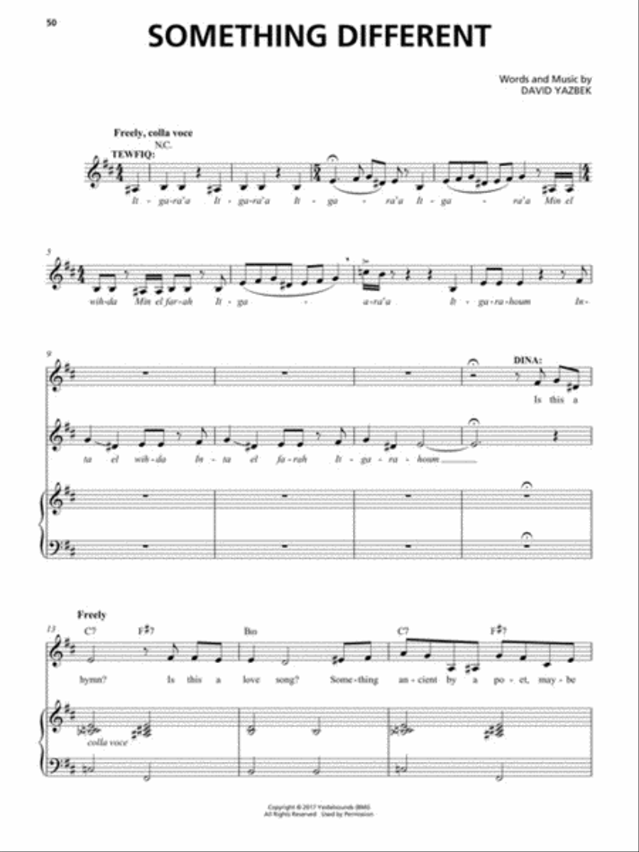The Band's Visit Voice scores gallery preview page 5