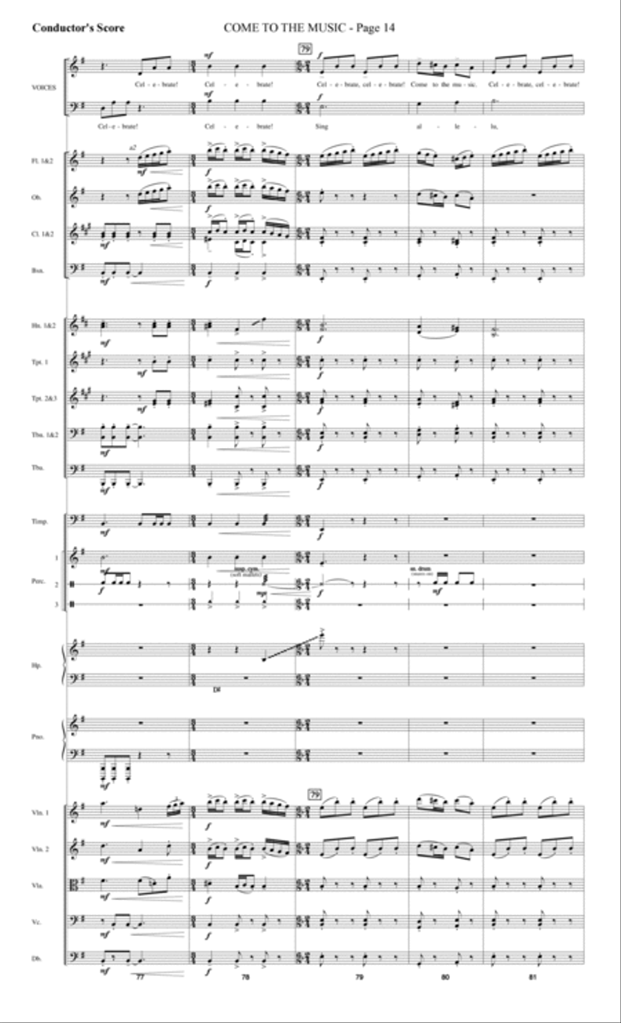 Come to the Music - Score Choir scores gallery preview page 14