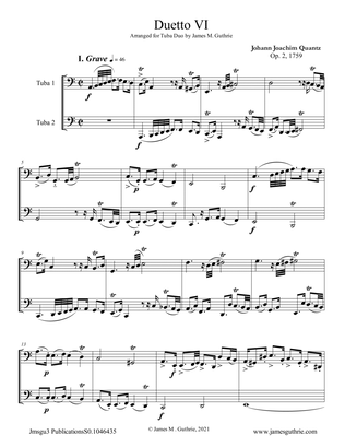 Quantz: Duetto Op. 2 No. 6 for Tuba Duo