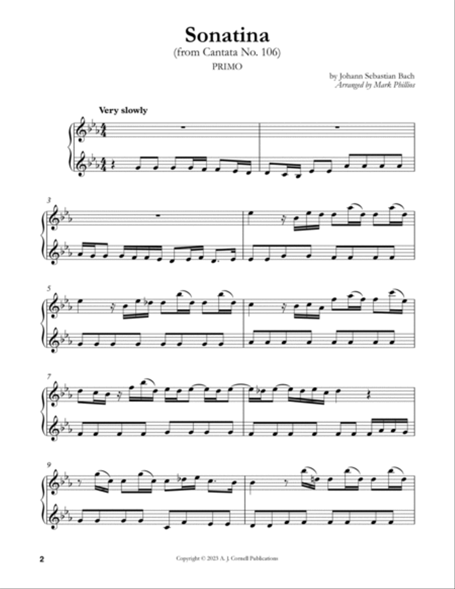 Sonatina (from Cantata No.106) Set of Parts scores gallery preview page 2