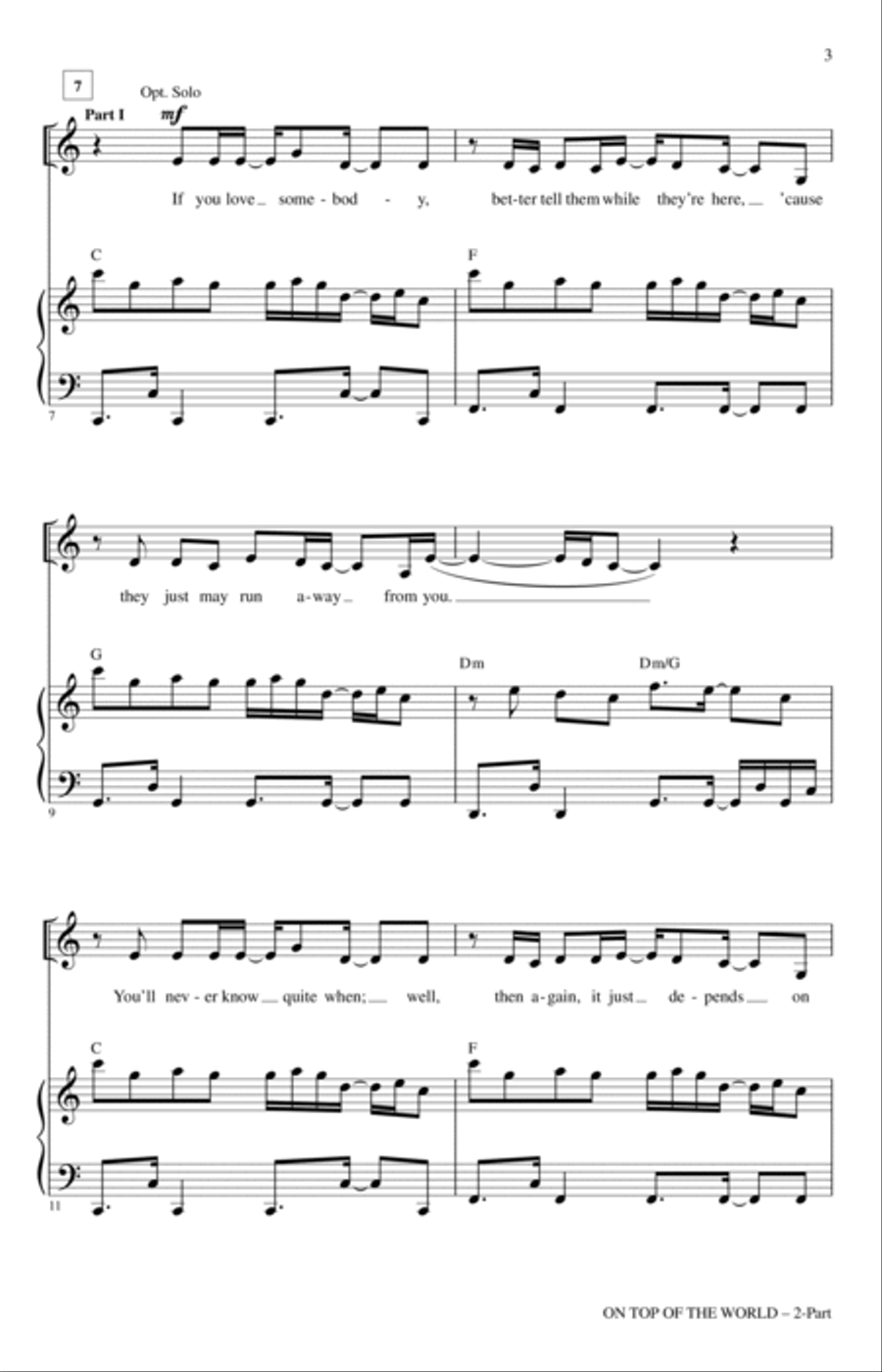 On Top Of The World On Top Of The World 2-Part scores gallery preview page 2