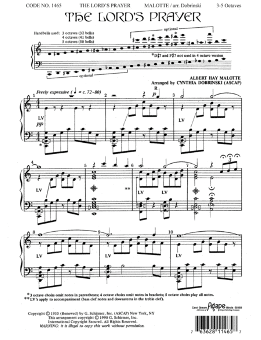 The Lord's Prayer The Lord's Prayer 5-Octaves scores gallery preview page 2