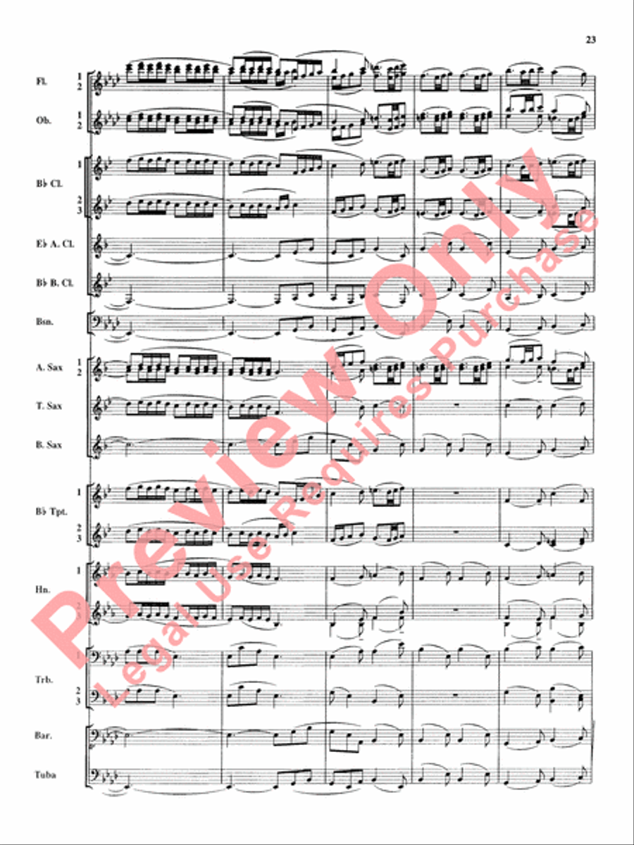 Royal Fireworks Music Concert Band scores gallery preview page 24
