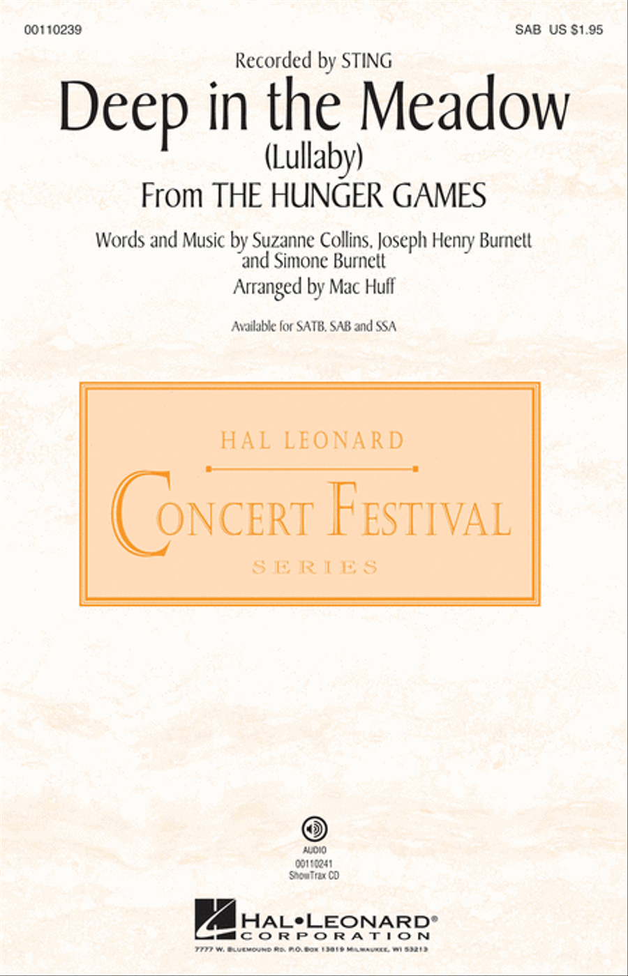 Deep in the Meadow (Lullaby) 3-Part scores gallery preview page 1