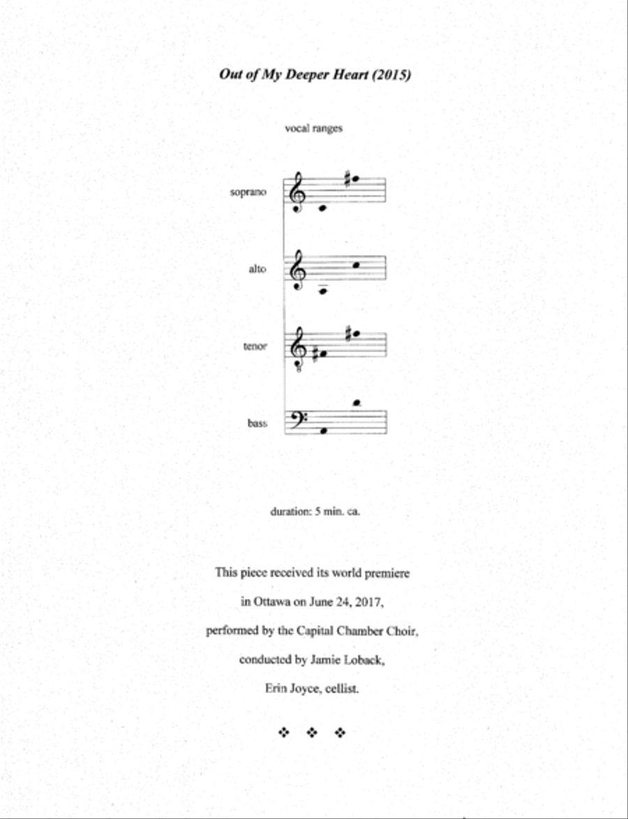 Out of My Deeper Heart (2015) Choir scores gallery preview page 2