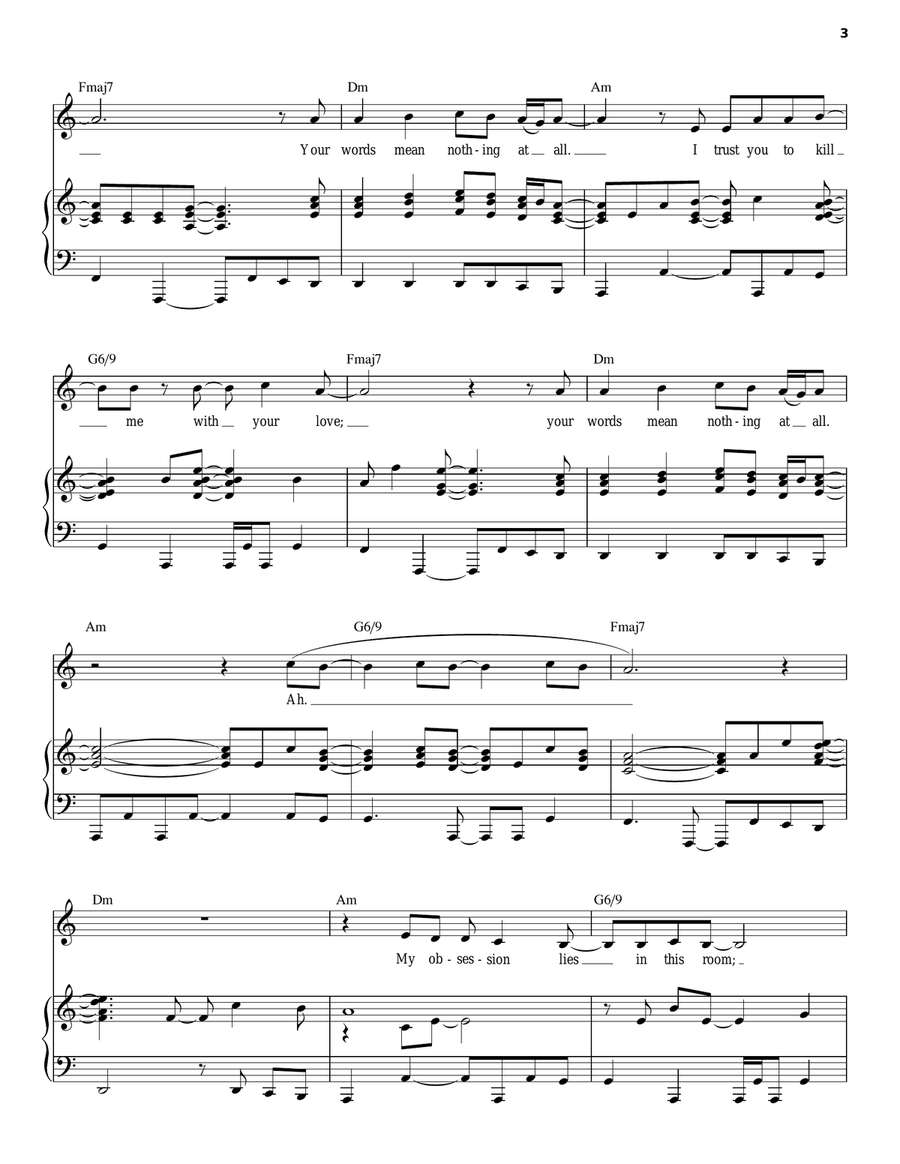 Kill Me With Your Love Kill Me With Your Love Piano, Vocal, Guitar scores gallery preview page 3