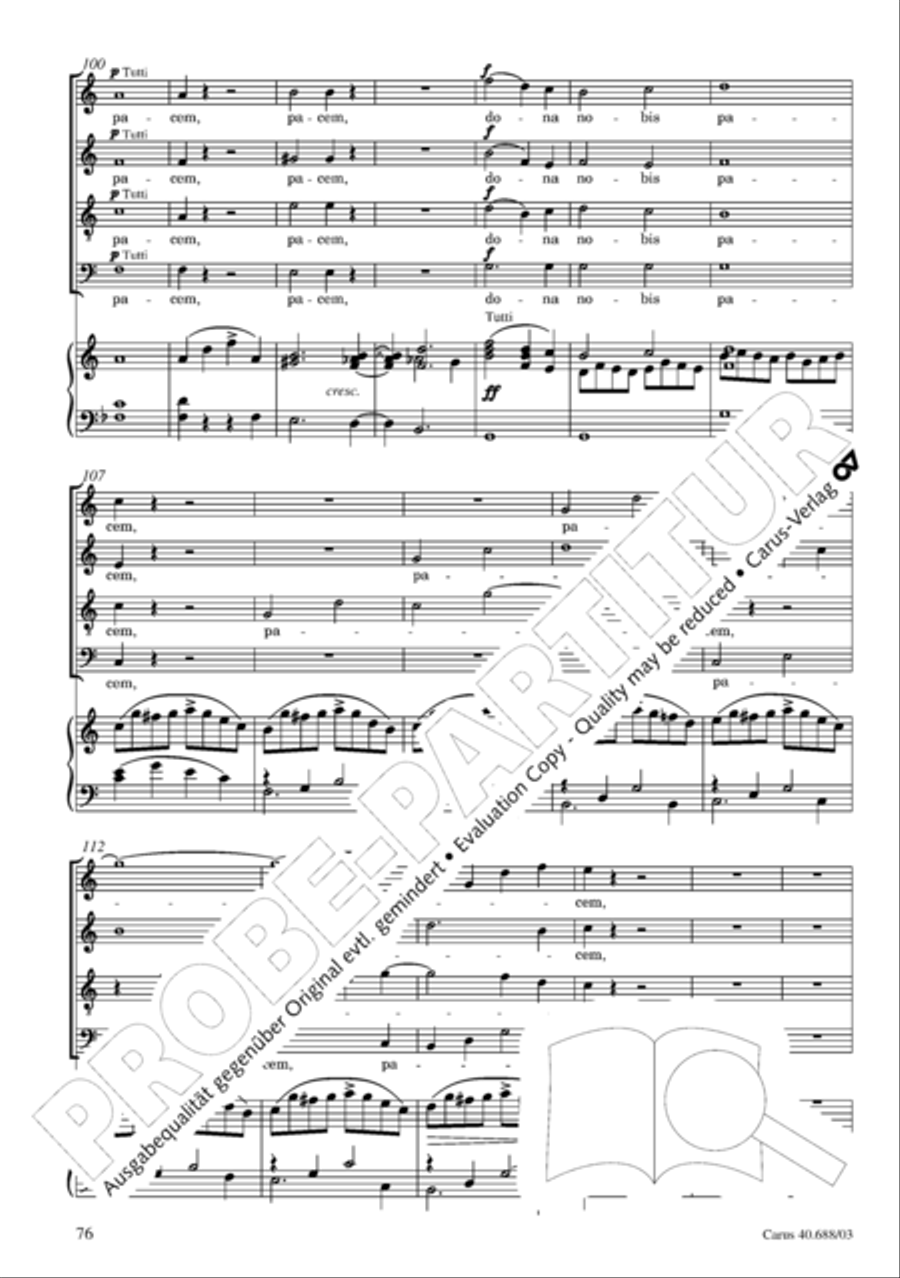 Mass in C Major Mass in C Major 4-Part scores gallery preview page 77