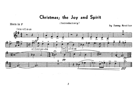 Christmas; The Joy & Spirit- Book 1/Horn In F