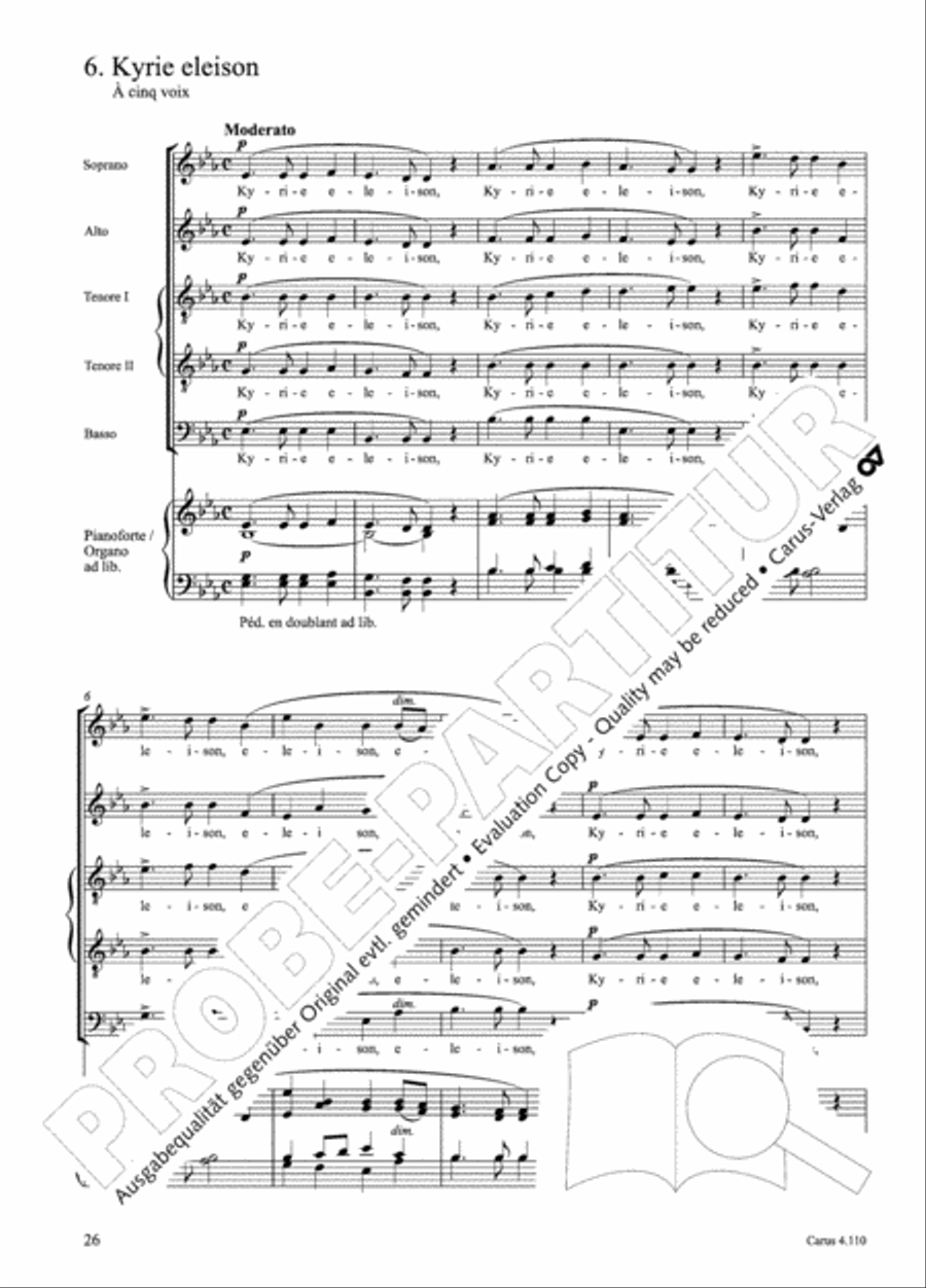 20 Latin Motets (Chants sacres latin/ 20 latein. Motetten) 4-Part scores gallery preview page 27