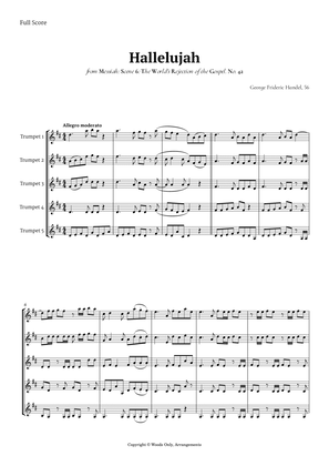 Hallelujah from Messiah by Handel for Trumpet Quintet