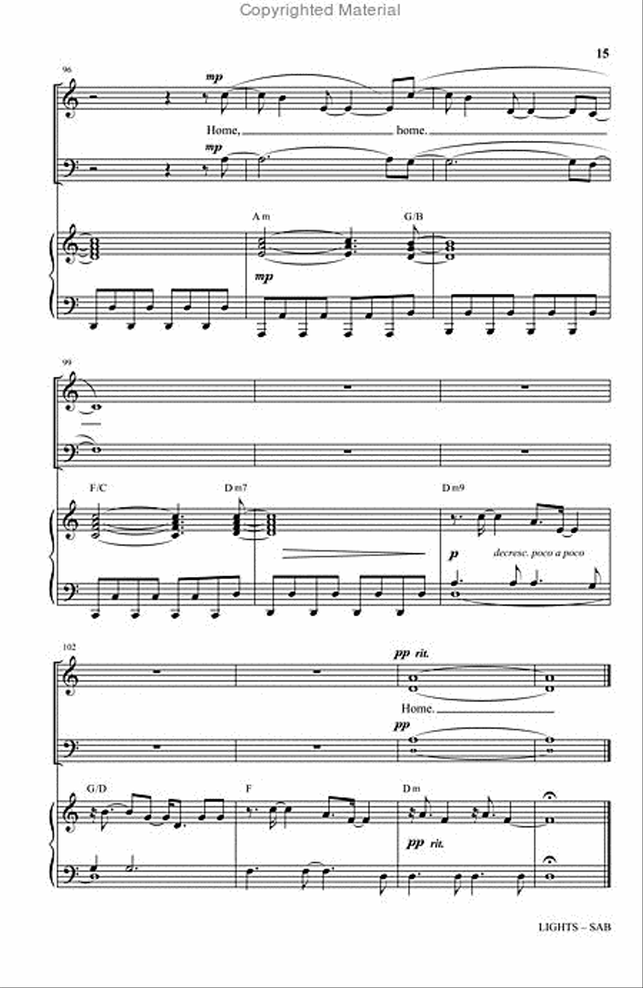 Lights 3-Part scores gallery preview page 15