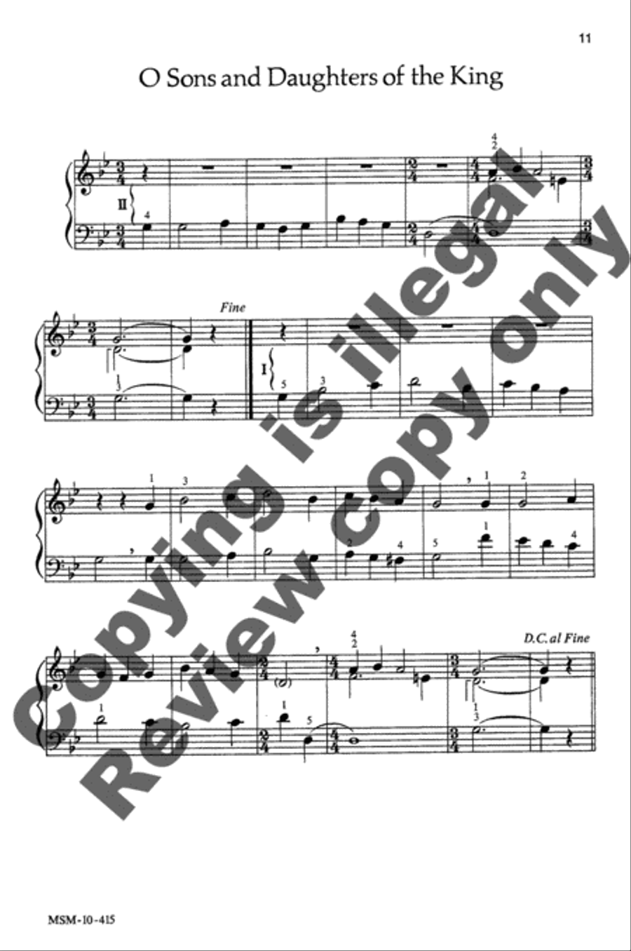 Easy Hymn Settings- Easter Organ scores gallery preview page 8
