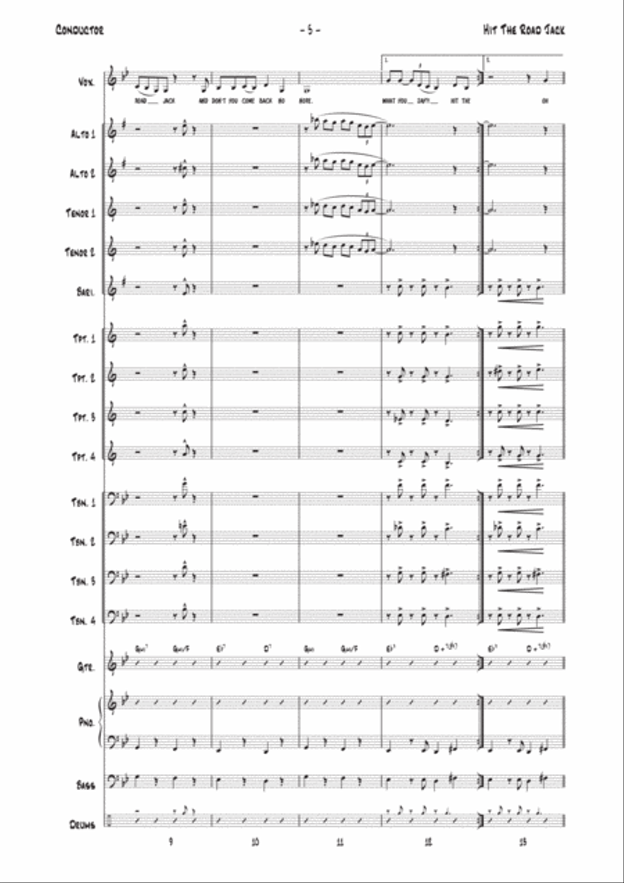 Hit The Road Jack Jazz Ensemble scores gallery preview page 5