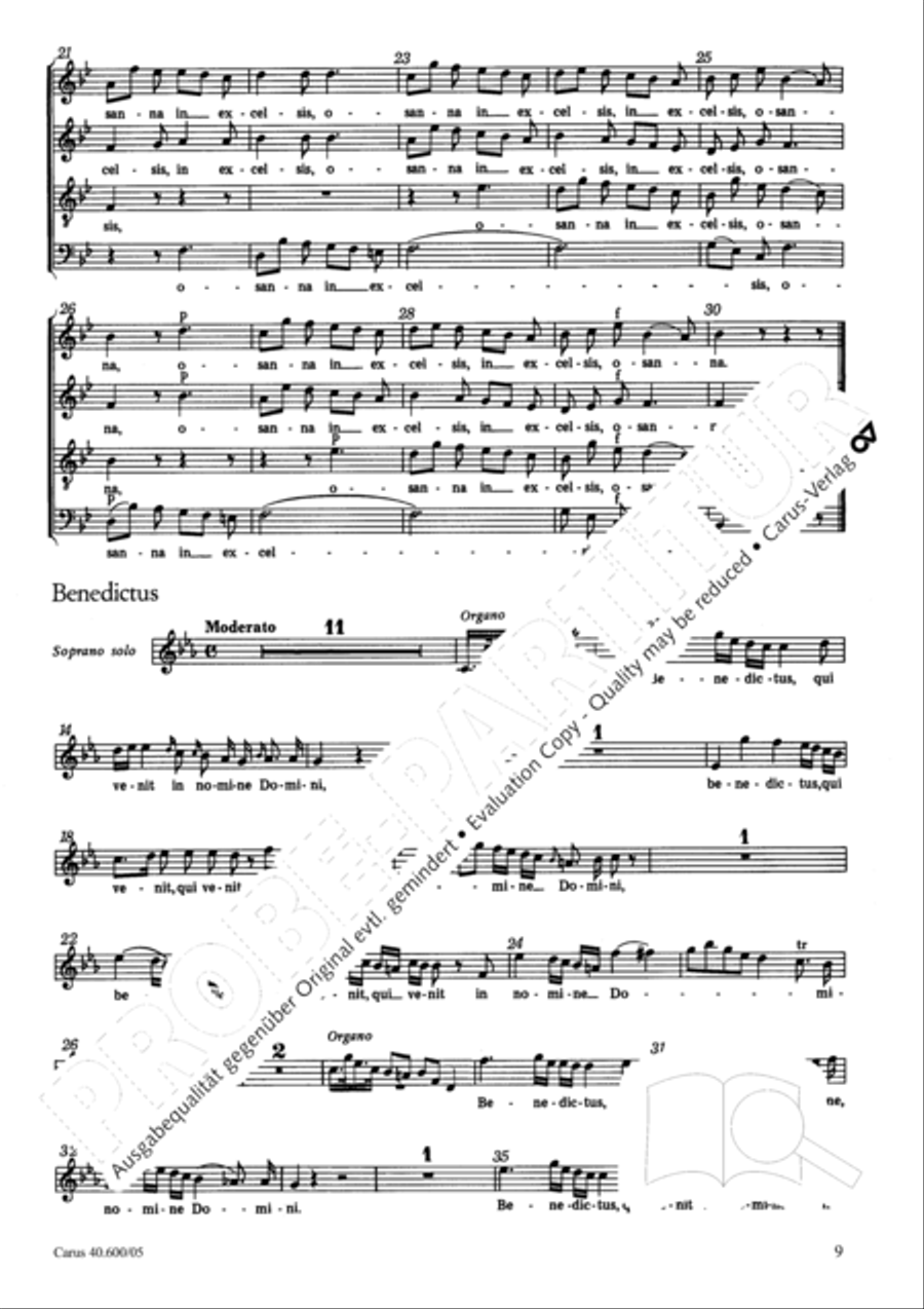 Missa brevis Sti. Joannis de Deo (Kleine Orgelsolomesse) 4-Part scores gallery preview page 10
