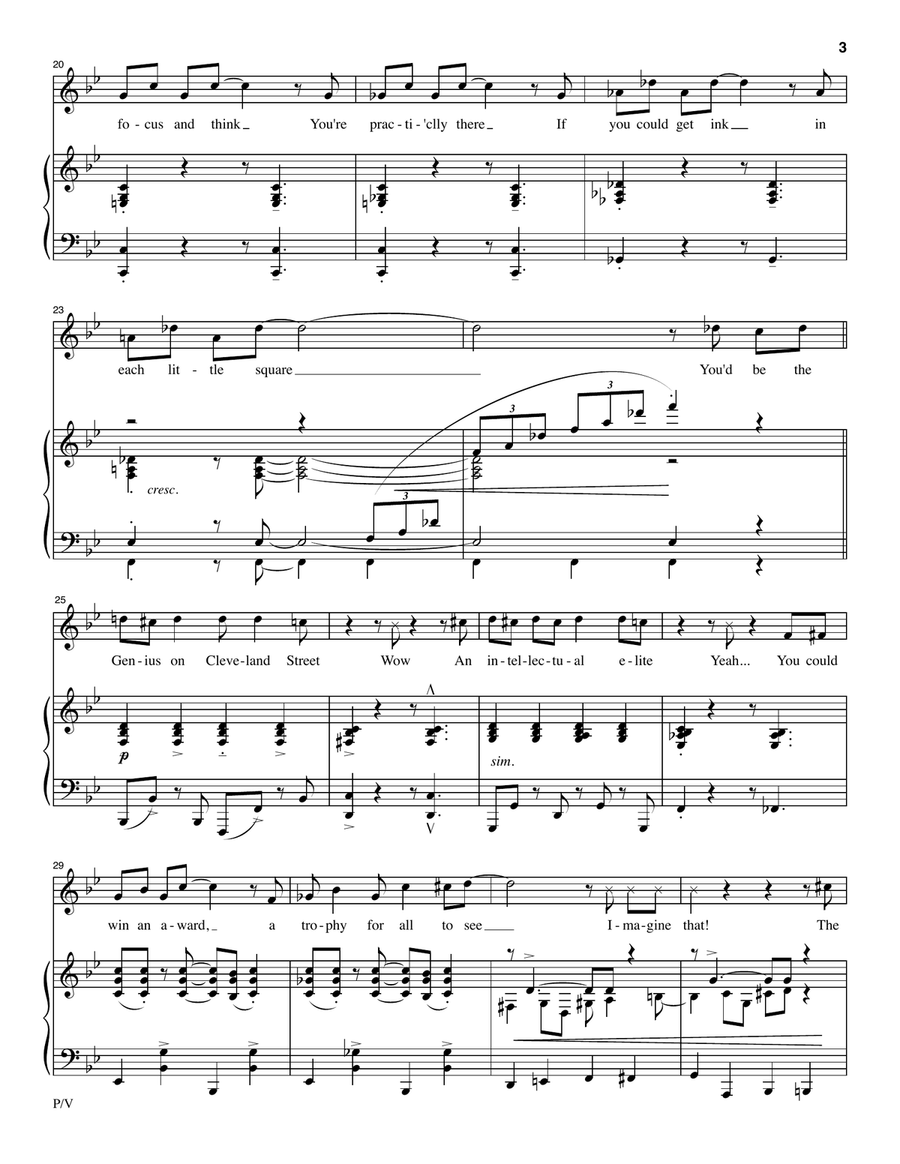 The Genius On Cleveland Street Piano, Vocal scores gallery preview page 3