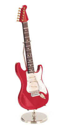 miniature instrument: red electric guitar