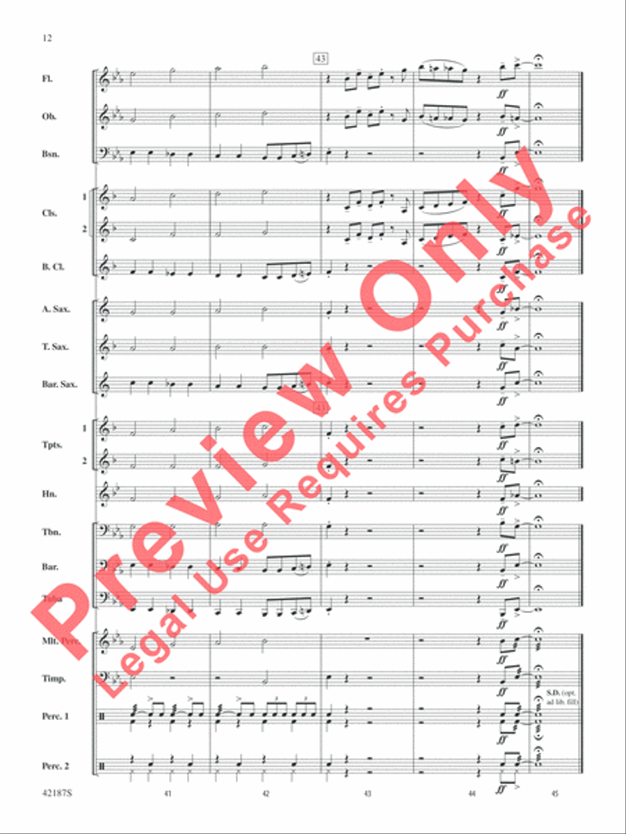 Santa Baby Concert Band scores gallery preview page 13