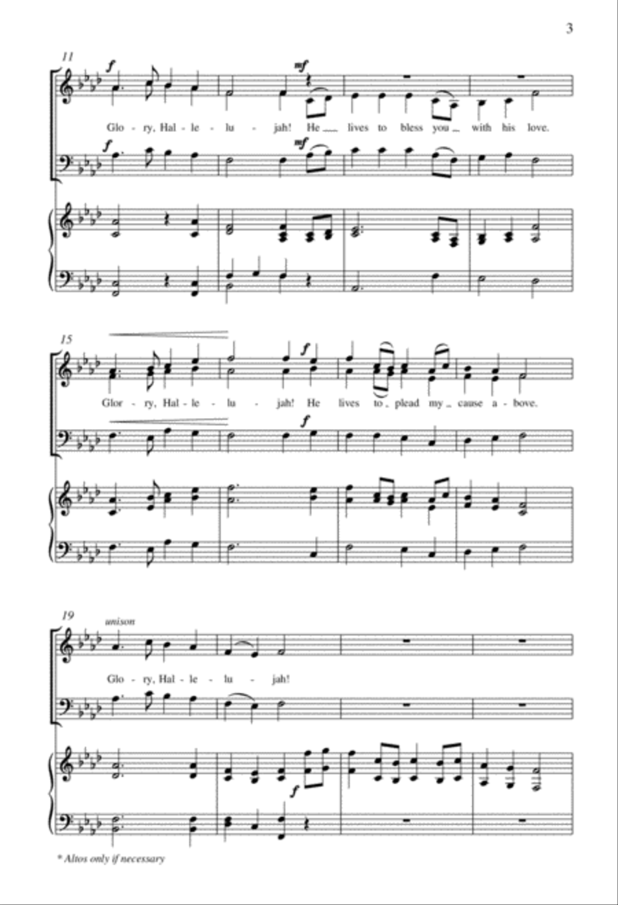 I Know that my Redeemer lives 3-Part scores gallery preview page 3