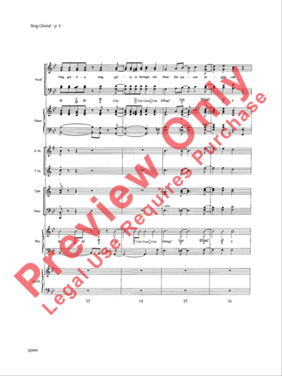 Sing Gloria! (A Song for Christmas) Choir scores gallery preview page 5