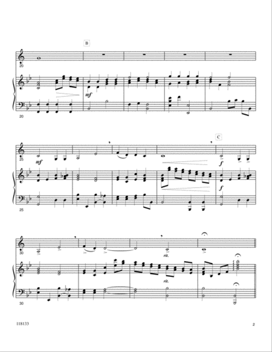 Holy, Holy, Holy Holy, Holy, Holy Clarinet Solo scores gallery preview page 2