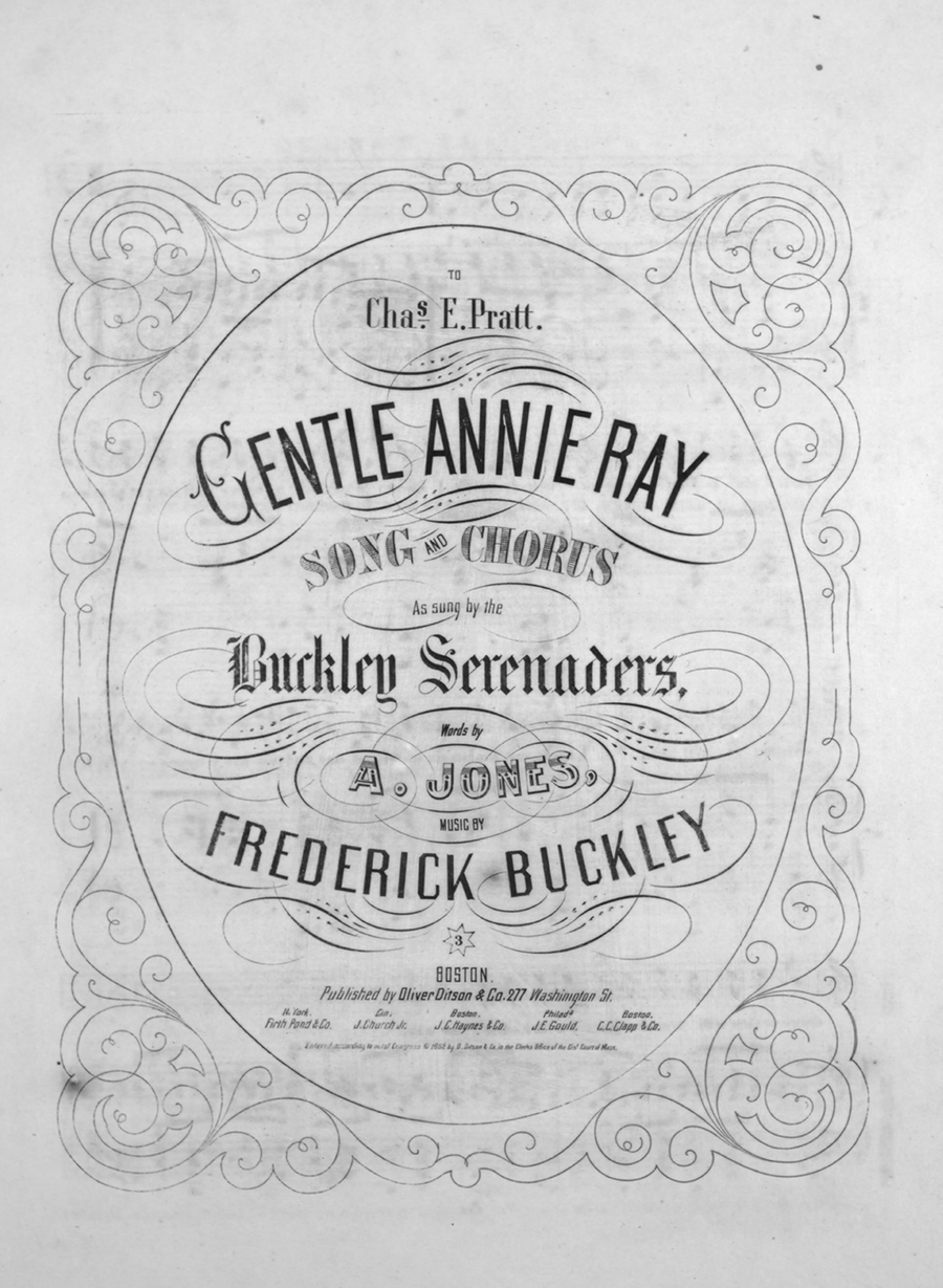 Gentle Annie Ray. Song and Chorus