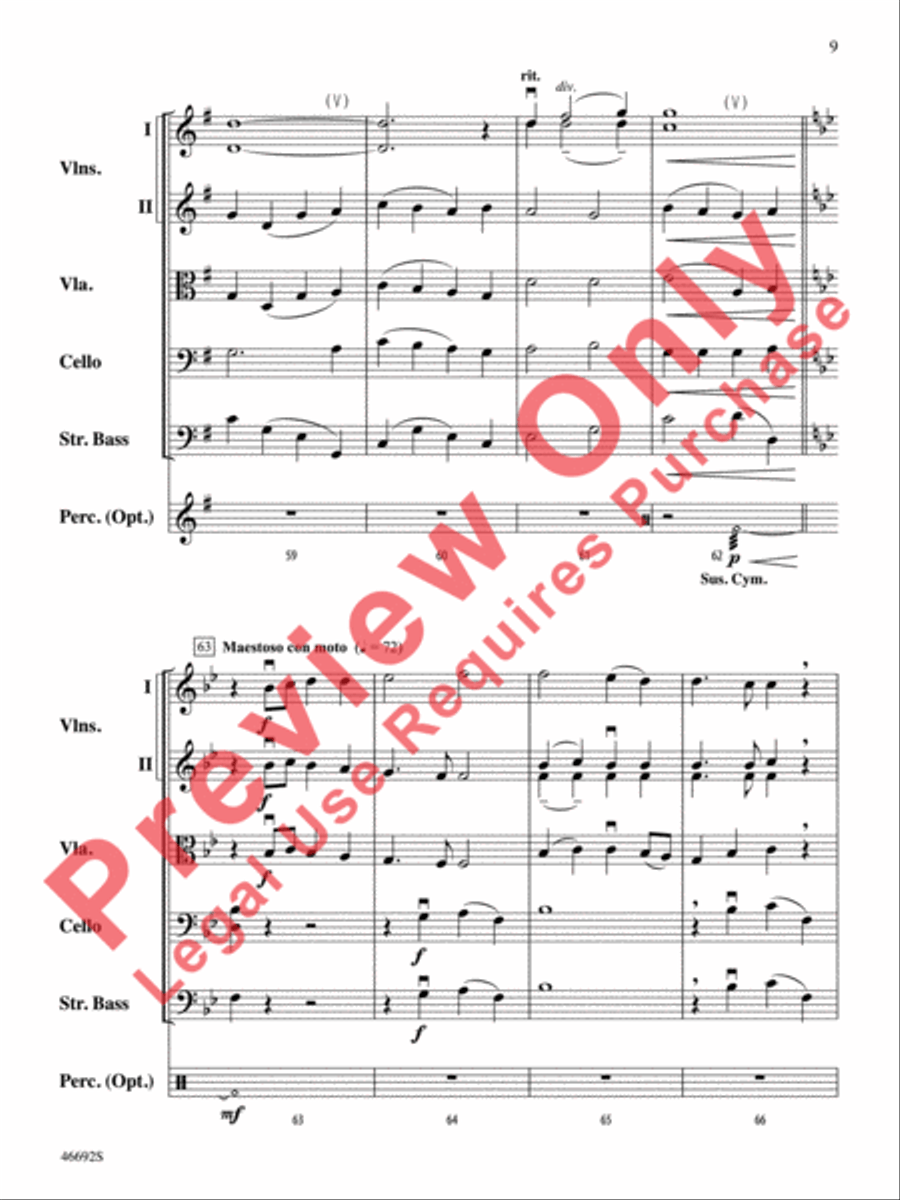 See Amid the Winter's Snow String Orchestra scores gallery preview page 10