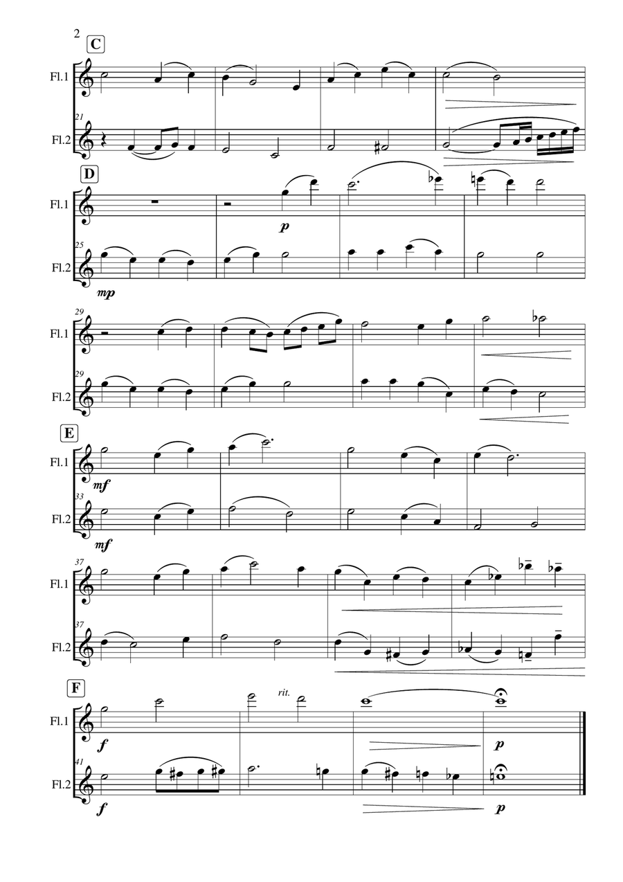 Jesus Loves Me Flute Duet scores gallery preview page 3