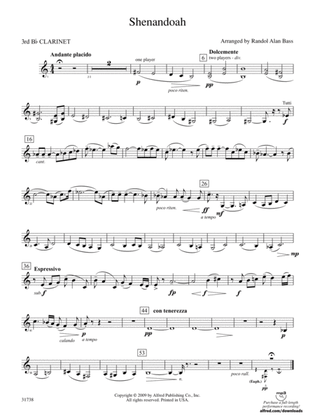 Shenandoah: 4th B-flat Clarinet