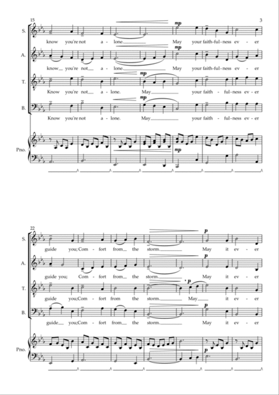 Farewell Blessing 4-Part scores gallery preview page 3