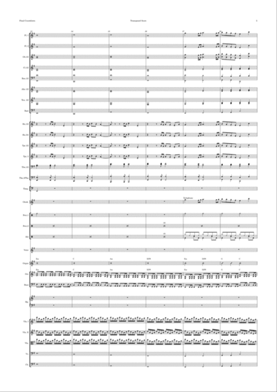 Final Countdown Full Orchestra scores gallery preview page 5
