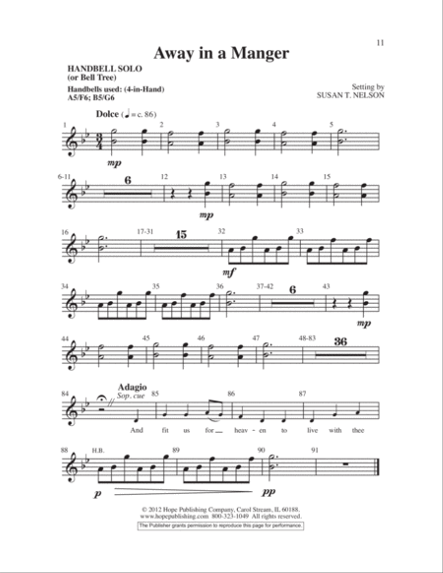Away in a Manger 4-Part scores gallery preview page 12