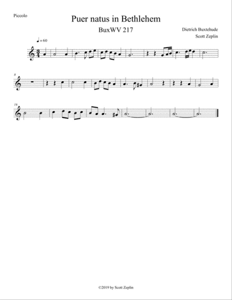 Puer natus in Bethlehem Woodwind Quintet scores gallery preview page 4