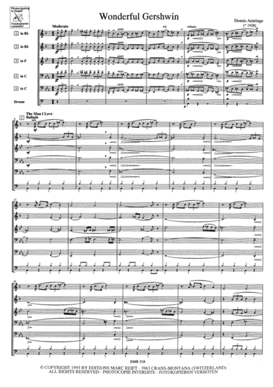 Wonderful Gershwin Brass Ensemble scores gallery preview page 11