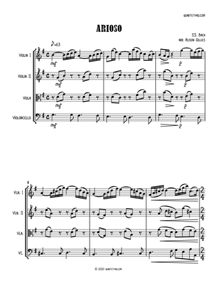 Book cover for Bach Arioso (BWV 156) - String Quartet