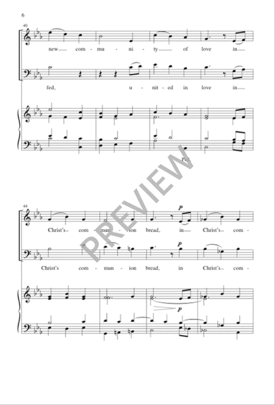 I Come with Joy 4-Part scores gallery preview page 6