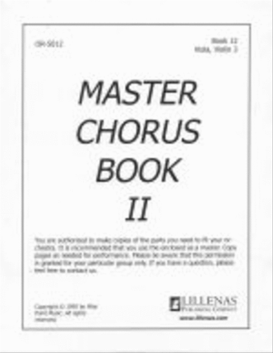 Master Chorus Book II, Orchestration Book 12, Viola/Violin 3