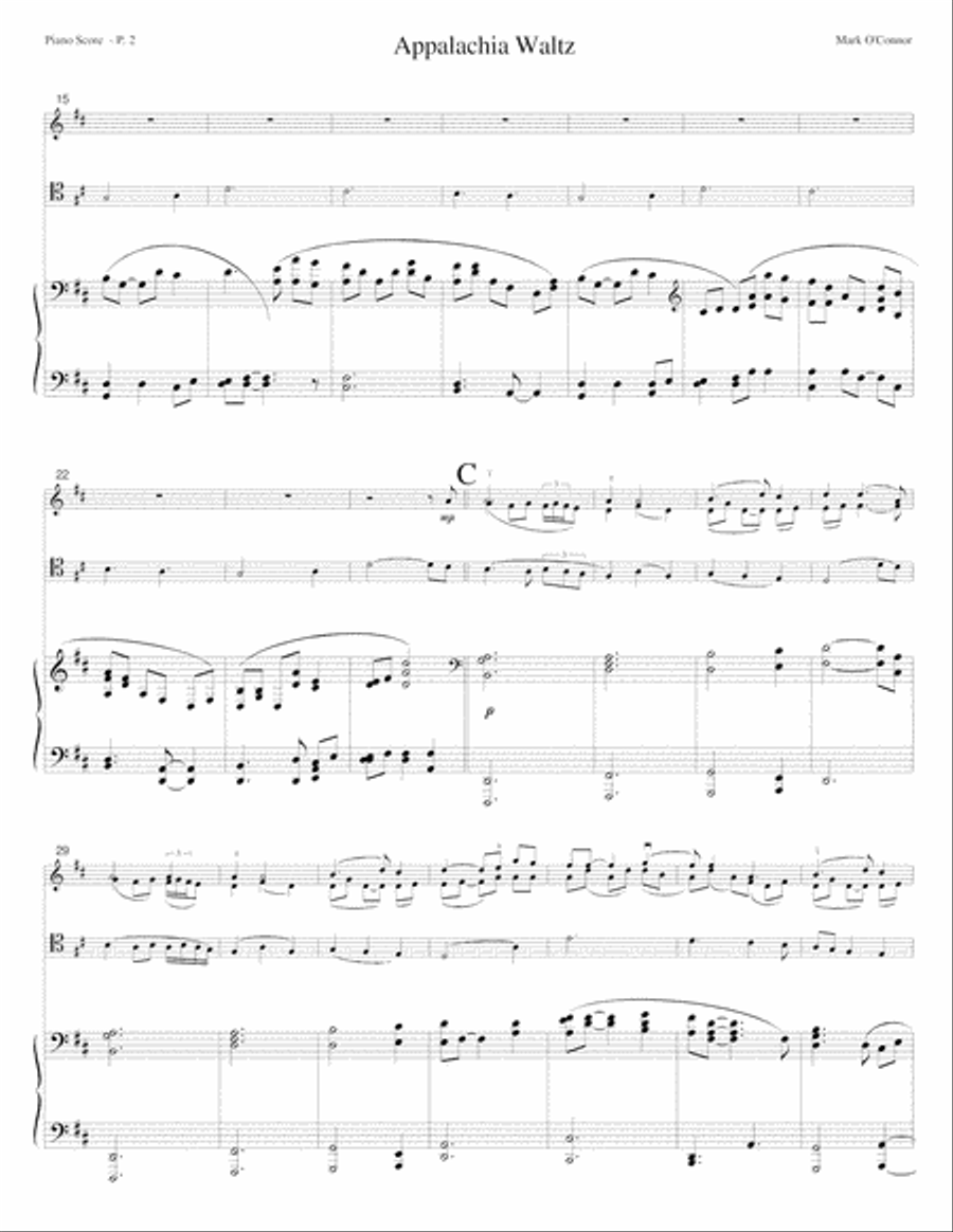 Appalachia Waltz (piano trio score - pno, vln, cel) Piano Trio scores gallery preview page 5