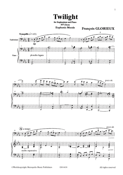 Euphonic Moods for Euphonium and Piano