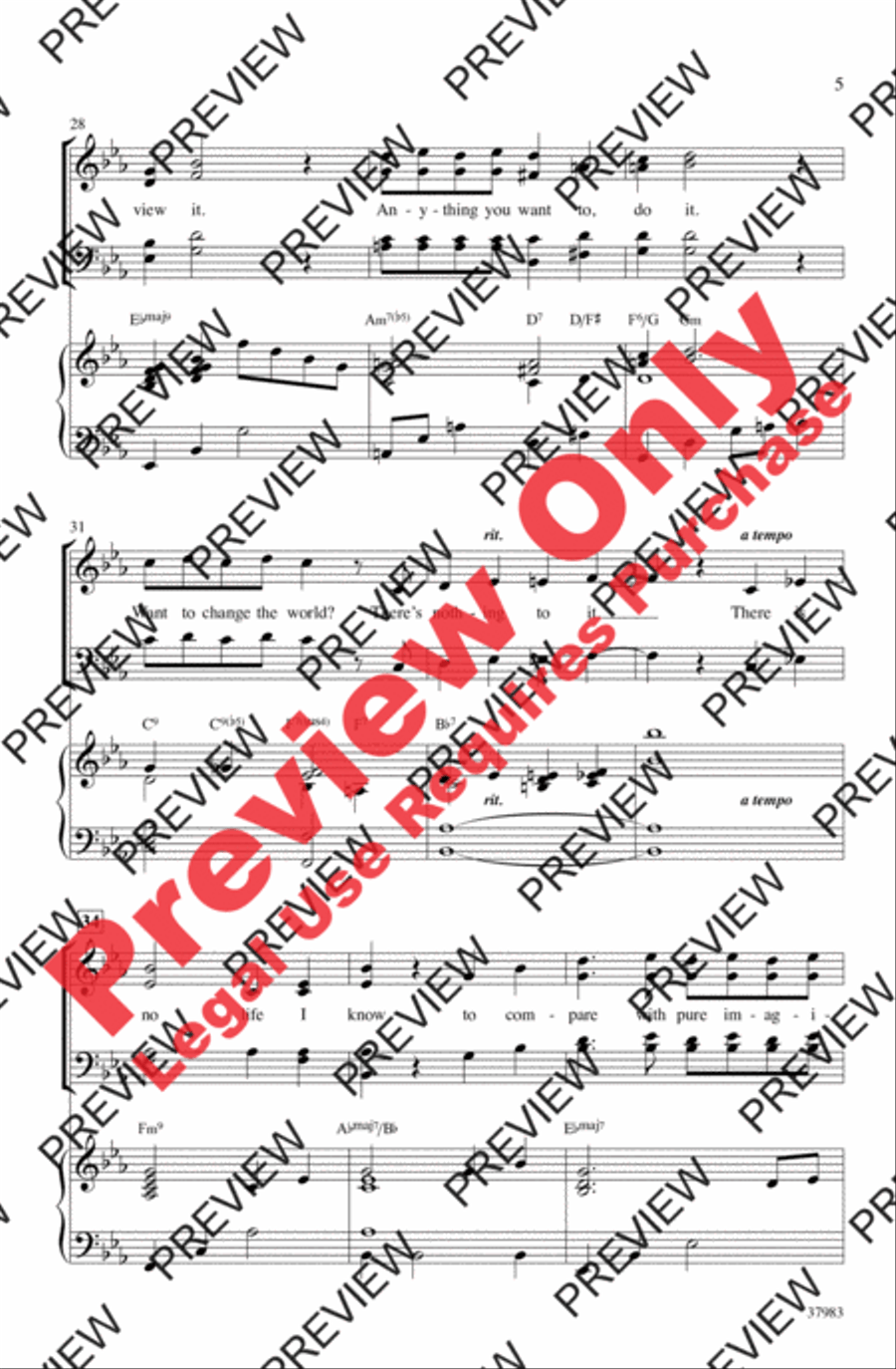 Pure Imagination 4-Part scores gallery preview page 5