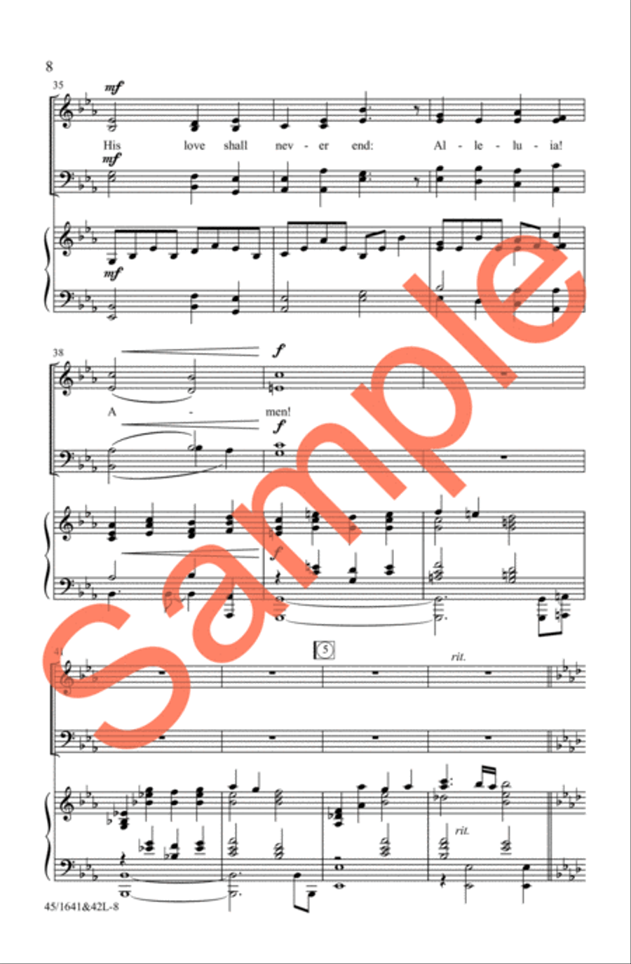 A Festival of Hymns SATB 4-Part scores gallery preview page 8