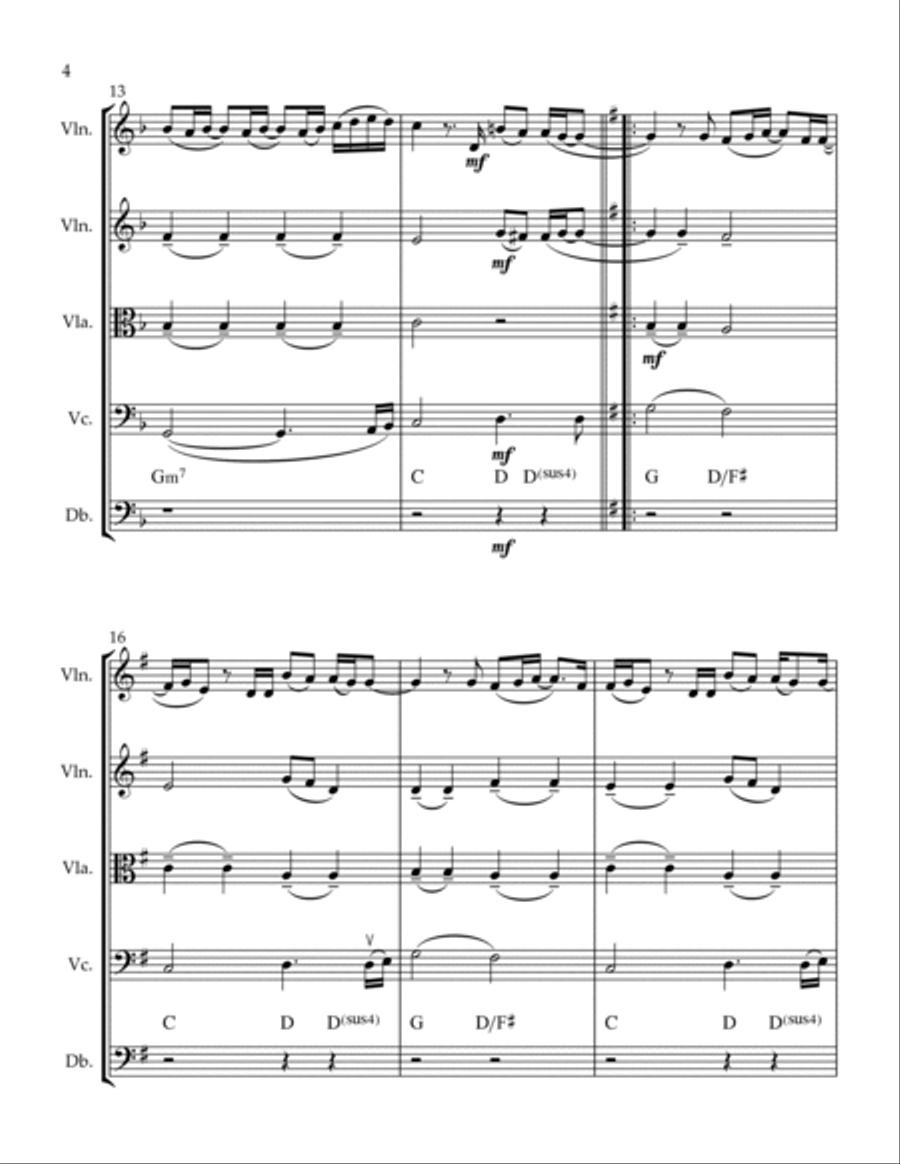 A Moment Like This String Quintet scores gallery preview page 5
