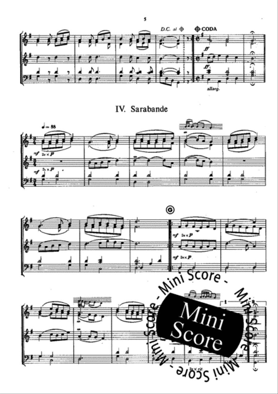 Boismortier Suite Concert Band scores gallery preview page 8