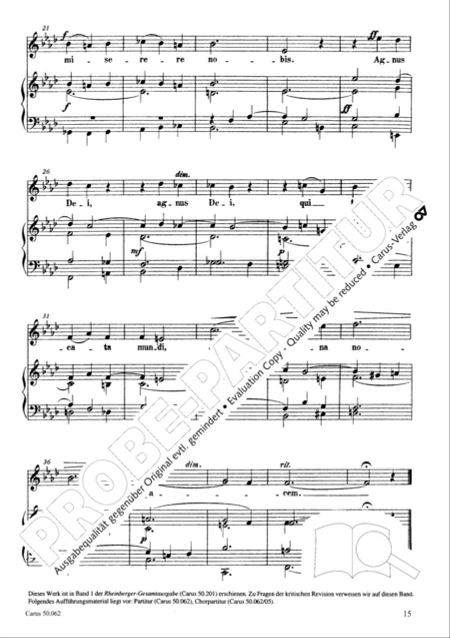 Mass in F Minor (Missa in f) Choir scores gallery preview page 16