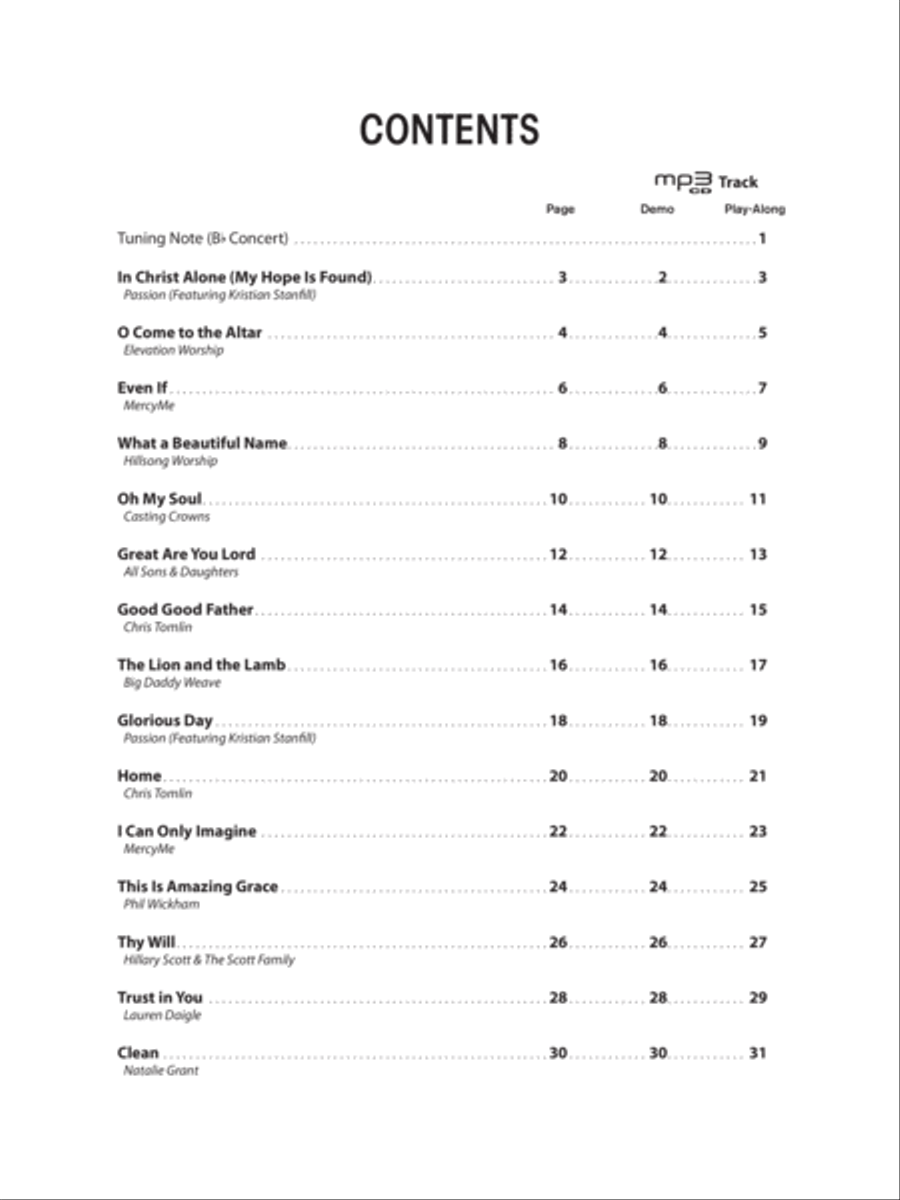 Top Christian Hits Instrumental Solos image number null