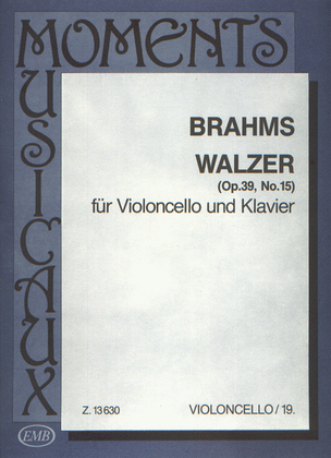 Book cover for Walzer op. 39, No.15