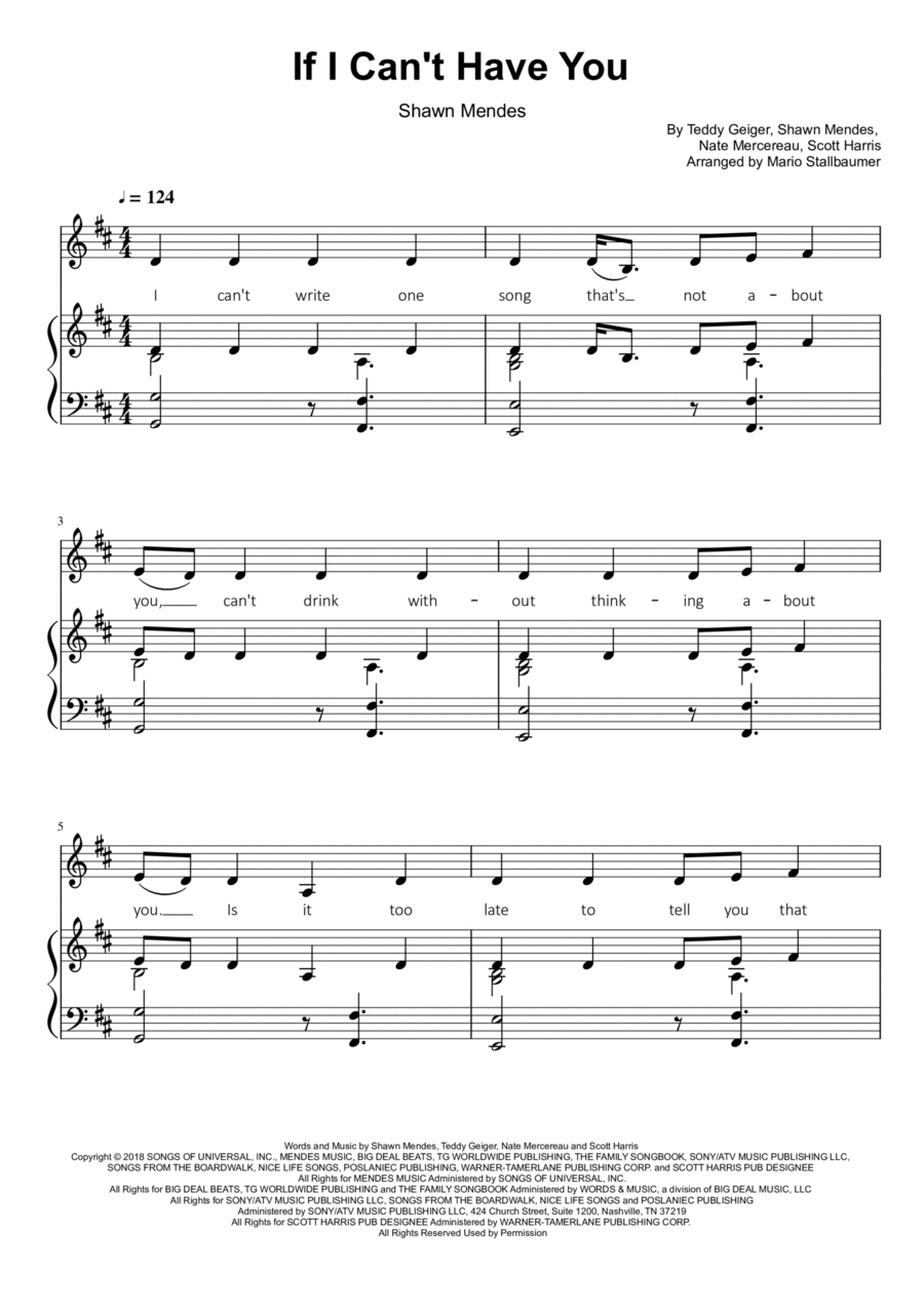 If I Can't Have You Voice scores gallery preview page 1