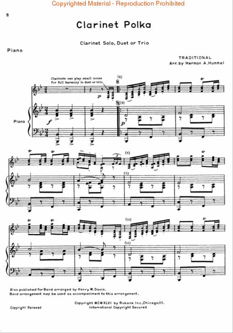 Clarinet Polka Clarinet Duet scores gallery preview page 4