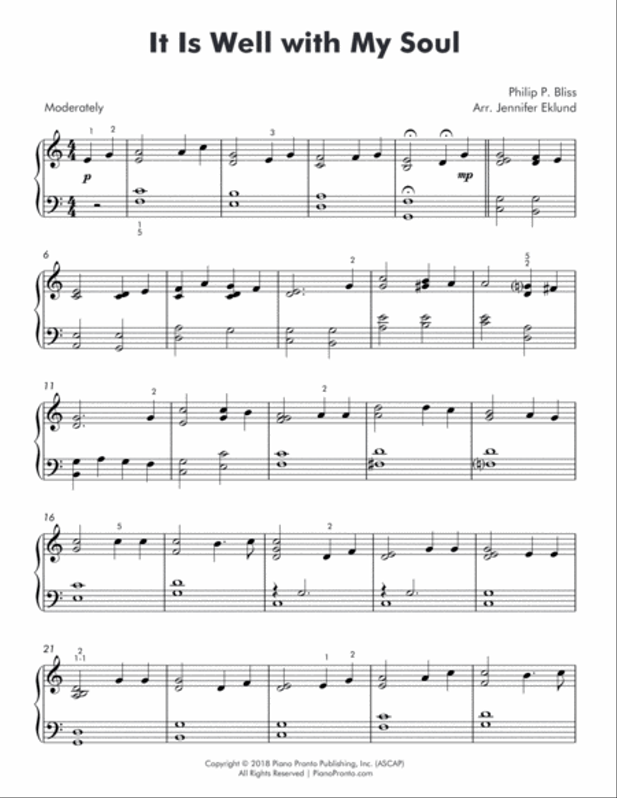 It Is Well with My Soul (Lyrical Sacred Solo) It Is Well with My Soul (Lyrical Sacred Solo) Piano Solo scores gallery preview page 2