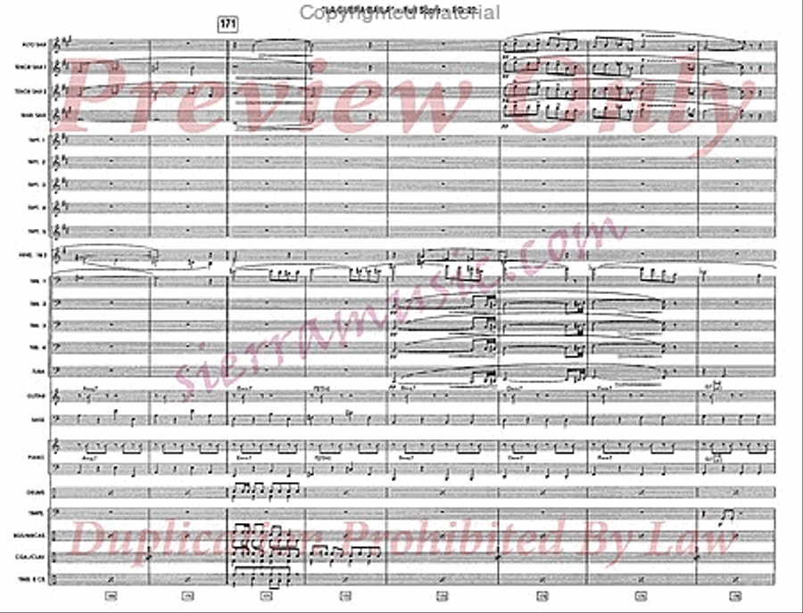 La Guera Baila (The Fair One Dances) Jazz Ensemble scores gallery preview page 23