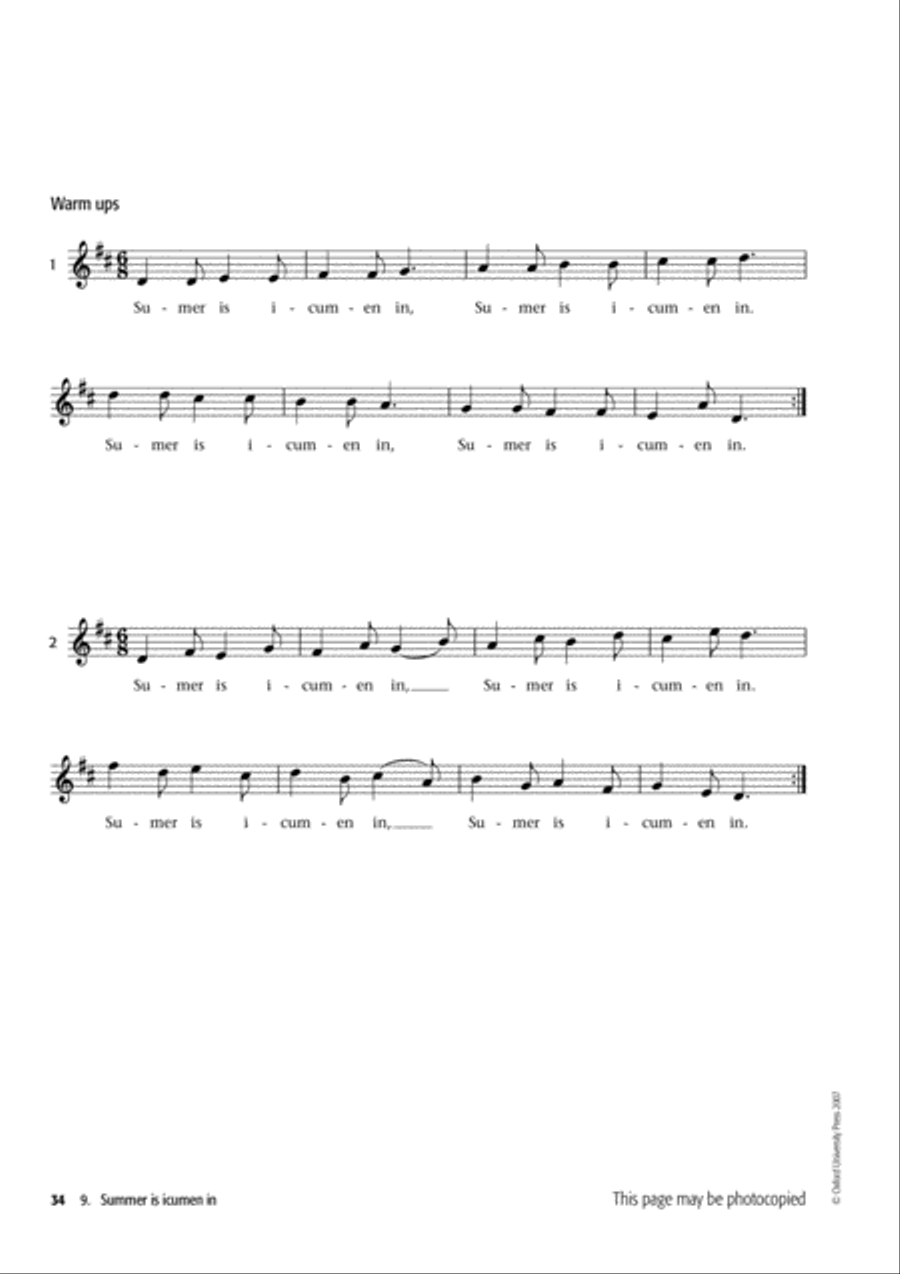 Folk Voiceworks Unison Choir scores gallery preview page 8